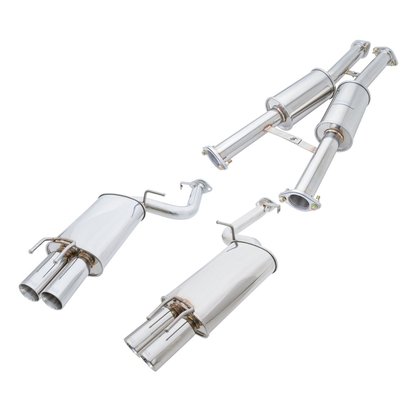 Megan Racing Type2 CBS Exhaust System Quad Flat Tip For 90-96 Nissan 300ZX Coupe/Convertible [NA Engine]