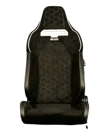 BRAUM Viper-X Sport Reclinable Bucket Seats - Leather / Jacquard / Alcantara