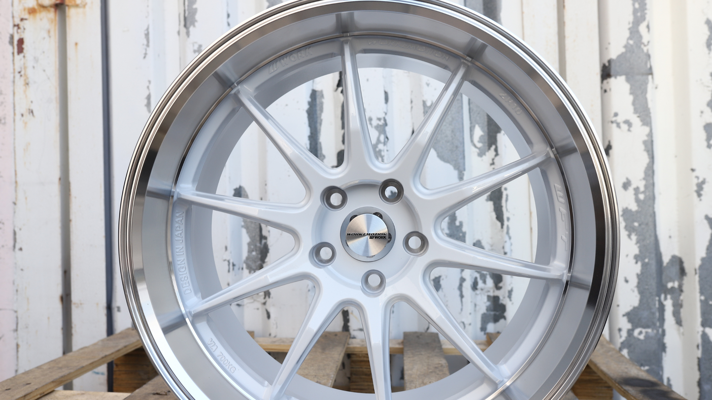 19x10.5" Gloss White Machine Lip Wheels (5x113)