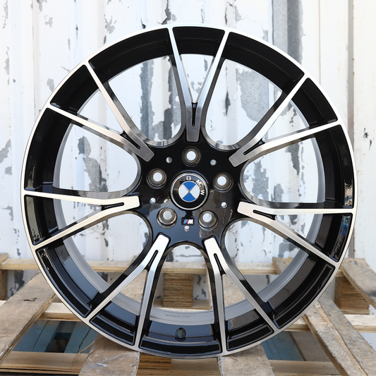 19x8"/19x9" Black Machined 789M Style Wheels (5x112) Fits BMW 2 Series 3 Series 4 Series G20 G22