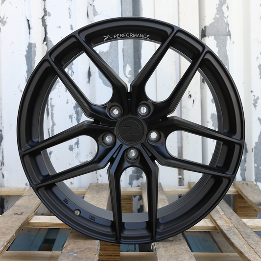 19x8.5"/19x9.5" Z Performance ZP2.1 Series Satin Black Wheels (5x114.3) Fits 370Z G37 Q50 Q60 Supra BRZ WRX IS