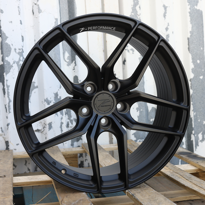 19x8.5"/19x9.5" Z Performance ZP2.1 Series Satin Black Wheels (5x114.3) Fits 370Z G37 Q50 Q60 Supra BRZ WRX IS