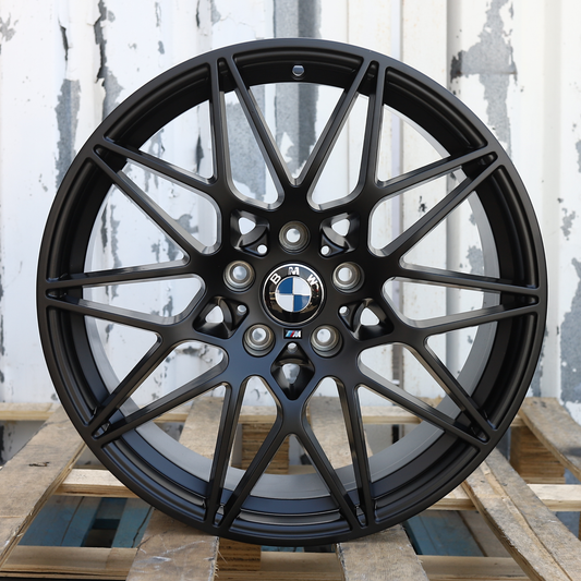 19x8.5" Satin Black 666M Style (5x120) Wheels Fits BMW E90 F30 F10 G30 3 5 7 Series X5 X6