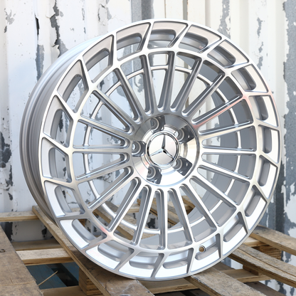 20x9.5" Silver Mercedes S Class Style Wheels (5x112) Fits S550 S560 S580 S500 S63 AMG