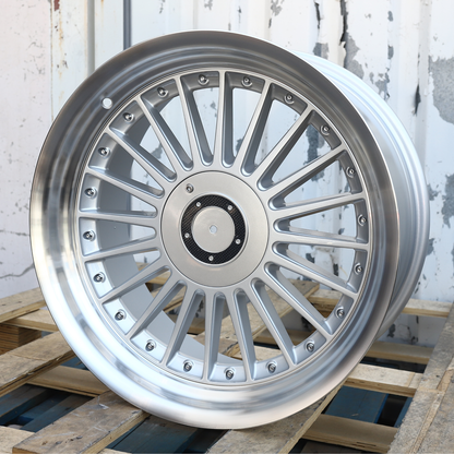 18x8.5"/18x10" Silver Machine Lip Alpina Classic Style Wheels (5x112/5x120) Fits BMW Mercedes Audi
