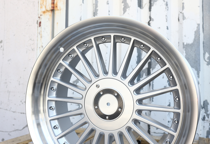 18x8.5"/18x10" Silver Machine Lip Alpina Classic Style Wheels (5x112/5x120) Fits BMW Mercedes Audi