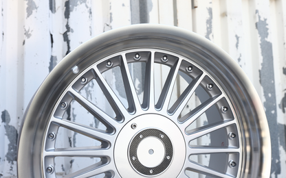 18x8.5"/18x10" Silver Machine Lip Alpina Classic Style Wheels (5x112/5x120) Fits BMW Mercedes Audi