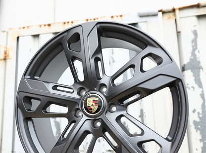 22x10"/22x11.5" Satin Gunmetal GTS Style Wheels (5x130) Fits Porsche Cayenne Panamera Taycan