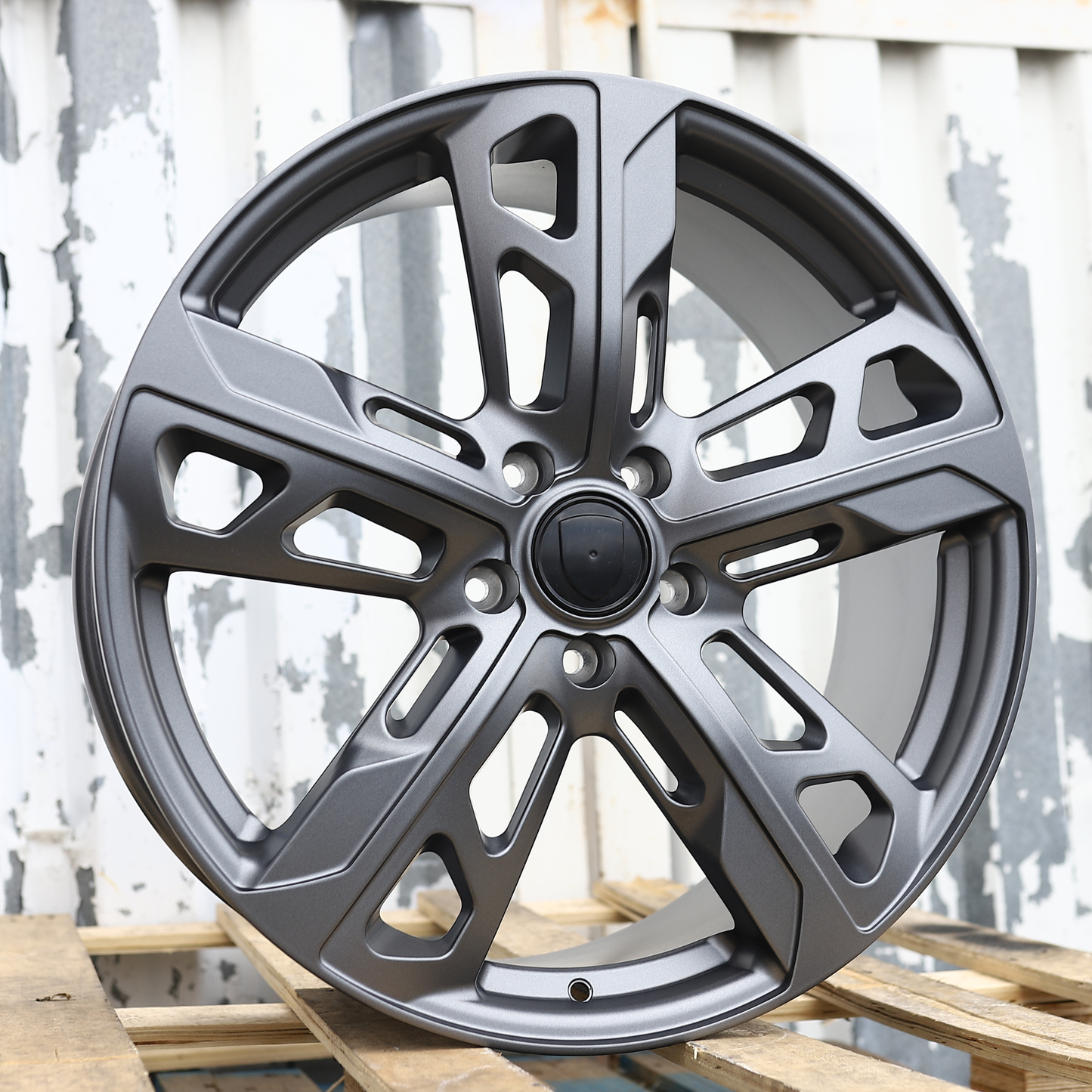 22x10"/22x11.5" Satin Gunmetal GTS Style Wheels (5x130) Fits Porsche Cayenne Panamera Taycan