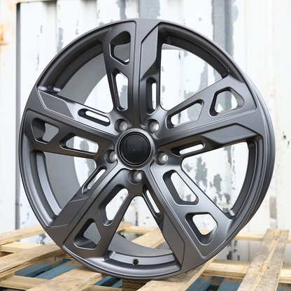 22x10"/22x11.5" Satin Gunmetal GTS Style Wheels (5x130) Fits Porsche Cayenne Panamera Taycan
