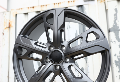 22x10"/22x11.5" Satin Gunmetal GTS Style Wheels (5x130) Fits Porsche Cayenne Panamera Taycan