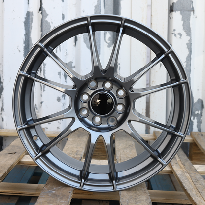 17x7.5" Gunmetal Ultraleggera Style Wheels (4x100/4x114.3) Fits Civic Integra Miata 240SX Corolla