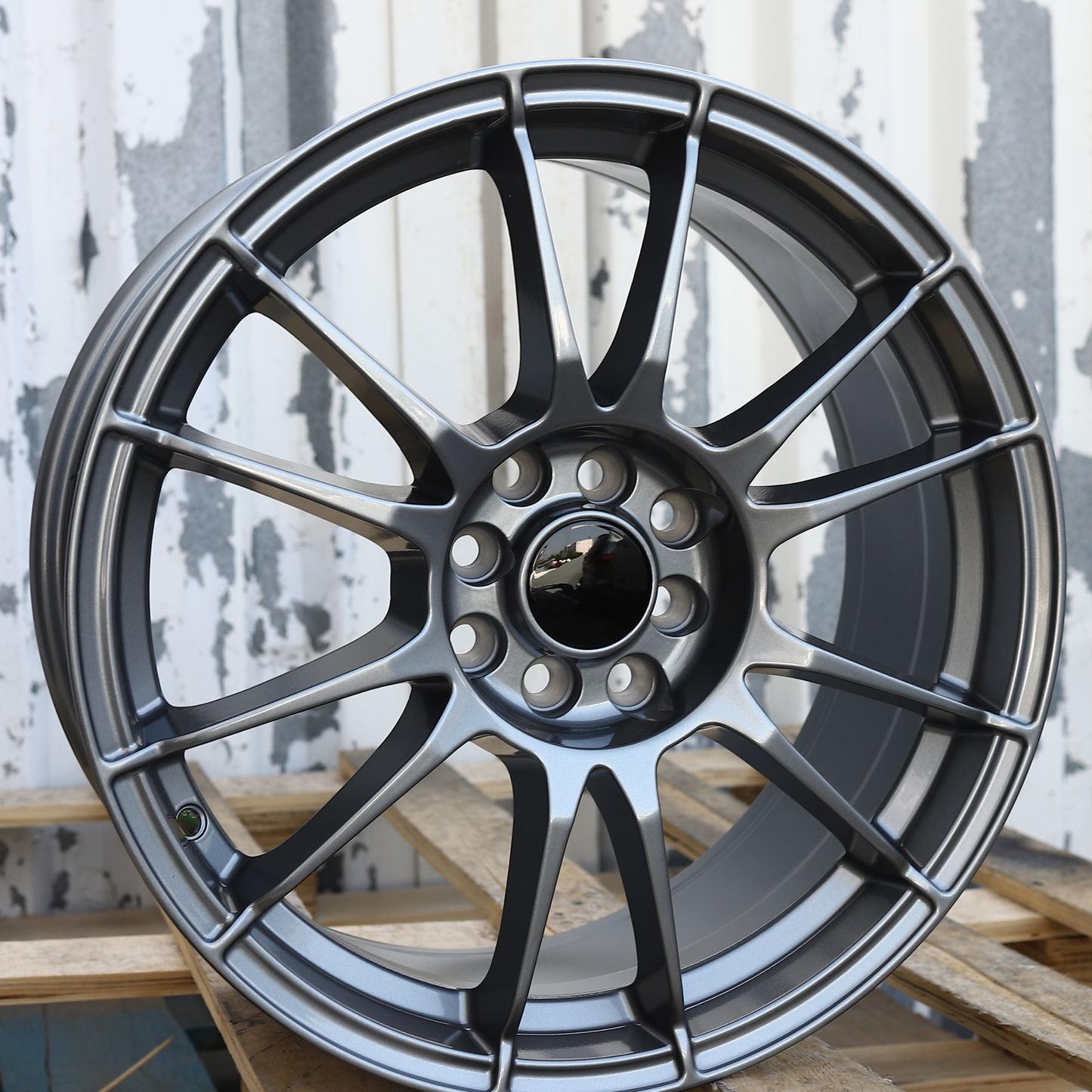 17x7.5" Gunmetal Ultraleggera Style Wheels (4x100/4x114.3) Fits Civic Integra Miata 240SX Corolla
