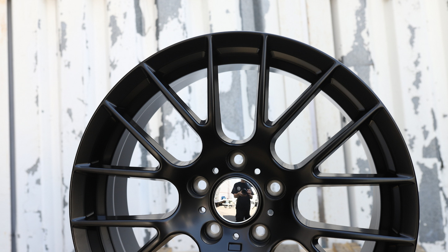 18x8" Satin Black M3 CSL Style Wheels (5x120) Fits BMW E36 E46 E90 E92 3 Series & E82 1 Series