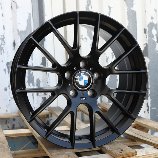 18x8" Satin Black M3 CSL Style Wheels (5x120) Fits BMW E36 E46 E90 E92 3 Series & E82 1 Series
