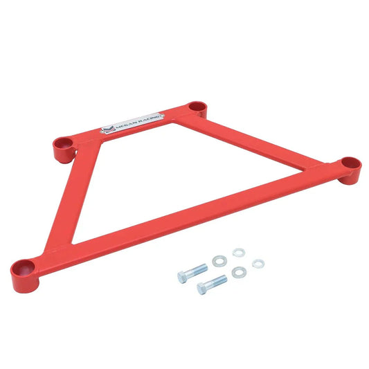 Megan Racing Front Lower Subframe H-Bracket Brace Bar For 09-21 Nissan 370Z/07-13 Infiniti G37 - Red - SB-HBIG07-R