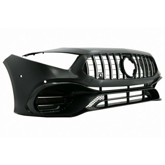 FOR 2019-2022 MERCEDES-BENZ A-CLASS W177 FACELIFT TO A45S FRONT BUMPER CONVERSION KIT W/ GRILLE