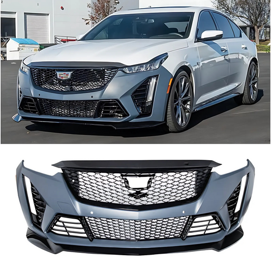 FOR 2020-2024 CADILLAC CT5 Models | CT5-V Full Blackwing Conversion Front Bumper (With Grille)