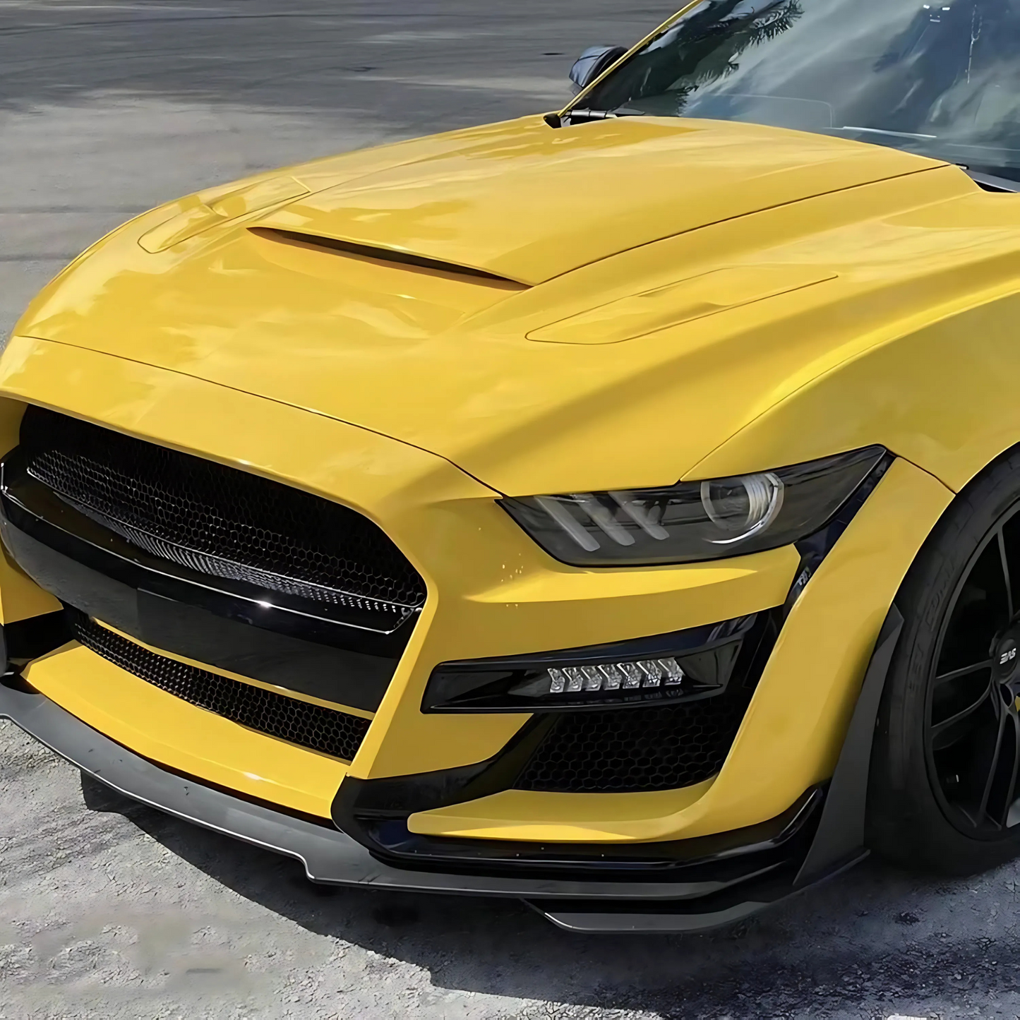 FOR 2015-2017 FORD MUSTANG FRONT GT500 STYLE CONVERSION BUMPER KIT