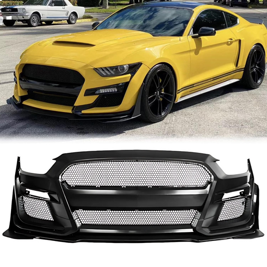 FOR 2015-2017 FORD MUSTANG FRONT GT500 STYLE CONVERSION BUMPER KIT