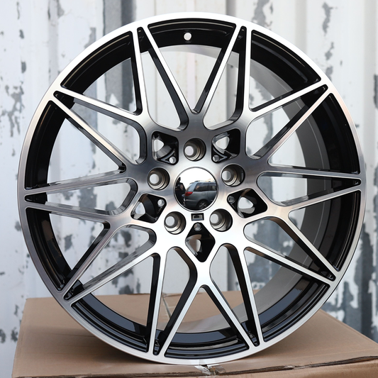 19" Black Machine 666M Style (5x120) Wheels Fits BMW F30 F10 G30 E90 3 5 7 Series X5 X6