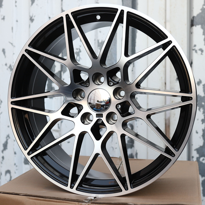 19x9.5" Black Machine 666M Style Wheels (5x112) Fits BMW G20 G30 M3 M4 X3 X5 3 4 5 Series