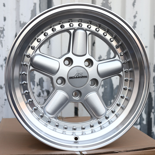 17" Silver Machine Lip AC Schnitzer Type 1 Wheels (5x120) Fits BMW E30 E36 E39 E38 E53