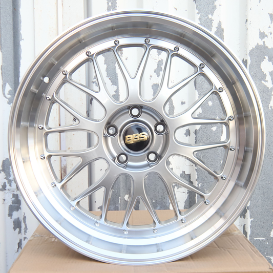 19" Silver Machine Lip LM BBS Style Wheels (5x120) Fits BMW 328i 335i 428i 435i 535i