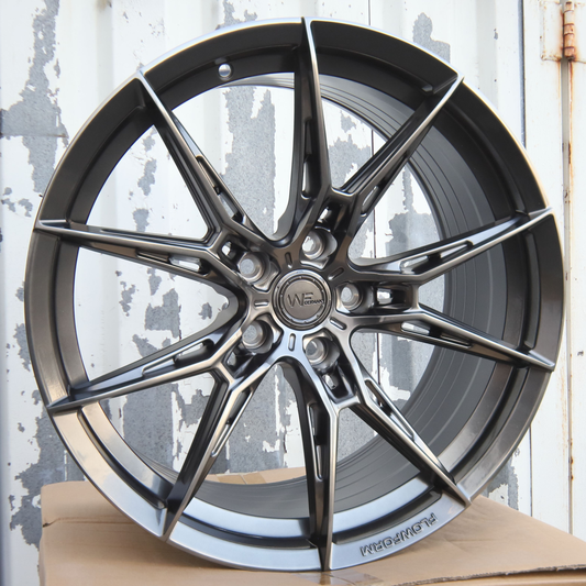 19" WF R.2-FG Style Wheels (5x114.3) Fits Nissan 370Z Infiniti G37 Q50 Lexus IS350 WRX STI