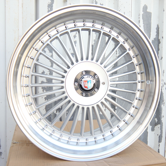 19" Silver Machine Lip Alpina Classic Style Wheels (5x120) Fits BMW Toyota Supra Nissan Infiniti Acura