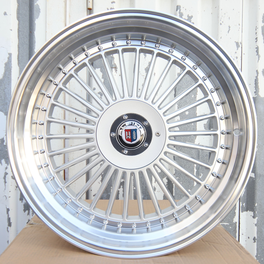 19" Silver Machine Lip Alpina Classic Style Wheels (5x120) Fits BMW Toyota Supra Nissan Infiniti Acura