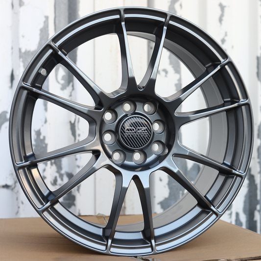 17" Gunmetal Ultraleggera Style Wheels (4x100/4x114.3) Fits Civic Integra Miata 240SX Corolla