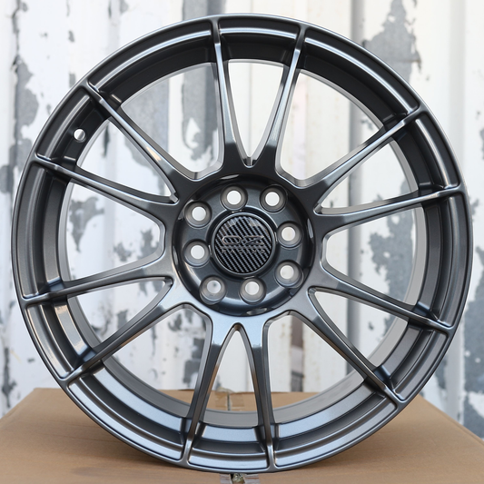 17" Gunmetal Ultraleggera Style Wheels (4x100/4x114.3) Fits Civic Integra Miata 240SX Corolla