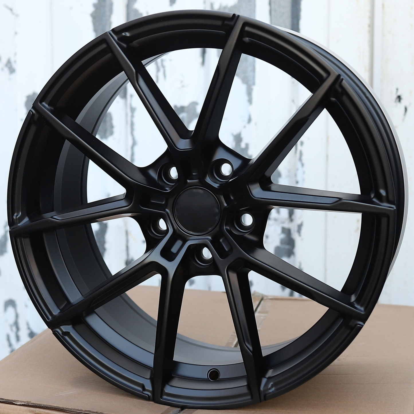 18x8" Satin Black Wheels (5x114.3) Fits Acura Honda Toyota Nissan Infiniti Mazda Hyundai Kia Subaru Ford