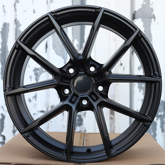 18" Satin Black Wheels (5x114.3) Fits Acura Honda Toyota Nissan Infiniti Mazda Hyundai Kia Subaru Ford