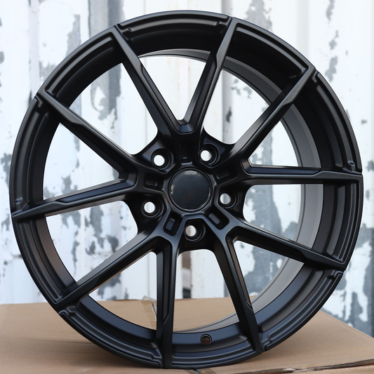 18" Satin Black Wheels (5x114.3) Fits Acura Honda Toyota Nissan Infiniti Mazda Hyundai Kia Subaru Ford
