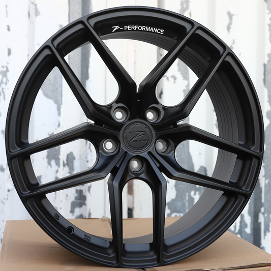19" Z Performance ZP2.1 Series Satin Black Wheels Fits 370Z G37 Q50 Q60 Supra BRZ WRX IS