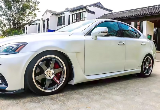 FOR 2006-2012 LEXUS IS250/IS350 SEDAN UPGRADE ISF STYLE FRONT FENDERS & SIDE SKIRT ROCKER PANEL
