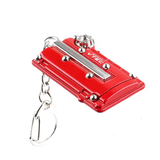 B16 HONDA VTEC DOHC Red Engine Valve Cover Keychain