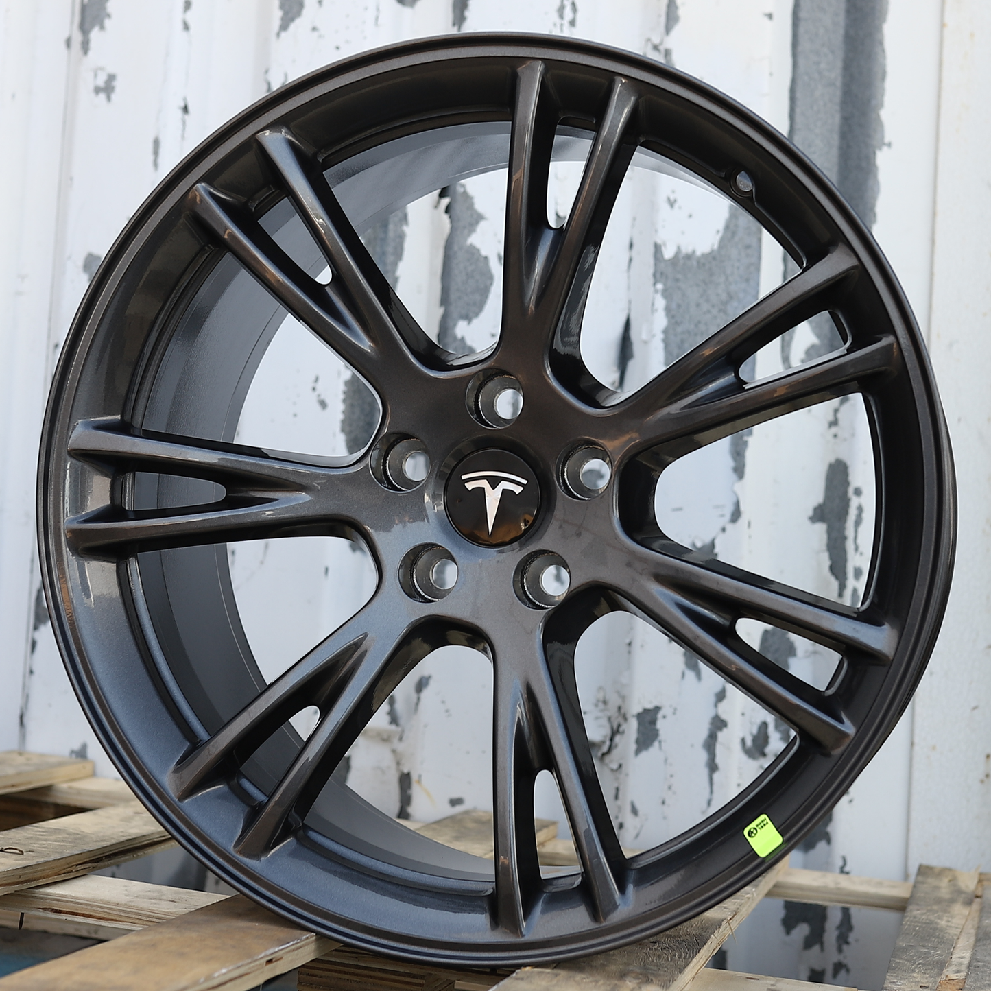 19x9.5" Gunmetal Gray Gemini Style Wheels (5x114.3) Fits Tesla Model Y & Model 3 AWD/RWD, Long Range & Performance