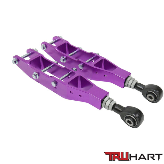 TruHart Rear Lower Control Arms (Adjustable), Anodized Purple for Subaru BRZ/ Scion FRS/ Toyota 86/ GR86