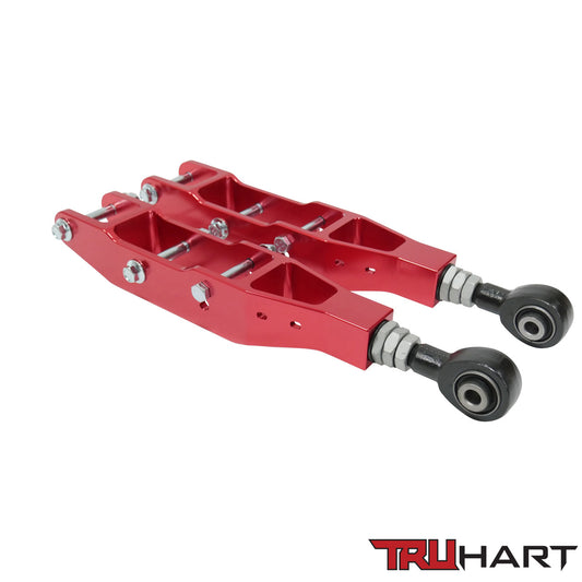 TruHart Rear Lower Control Arms (Adjustable), Anodized Red for Subaru BRZ/ Scion FRS/ Toyota 86/ GR86