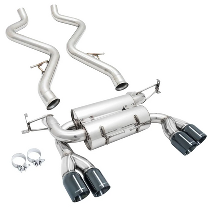 Megan Racing Supremo Axle Back Exhaust System Black Chrome Tip for 2008-2013 BMW M3 E92 2DR Coupe