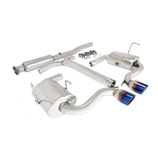 Manzo Stainless Stainless Steel Exhaust System w/ Titanium Tips for 2002-2003 Mini Cooper S (R53) 1.6 Tritec