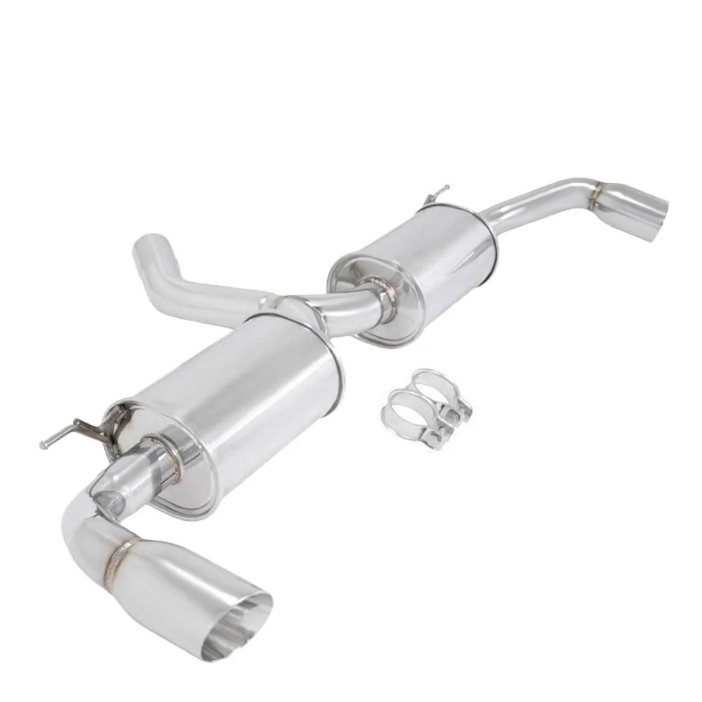 Megan Racing Supremo Axle Back Exhaust System 3.5" Rolled Tips For 07-13 BMW X5 L6 E70
