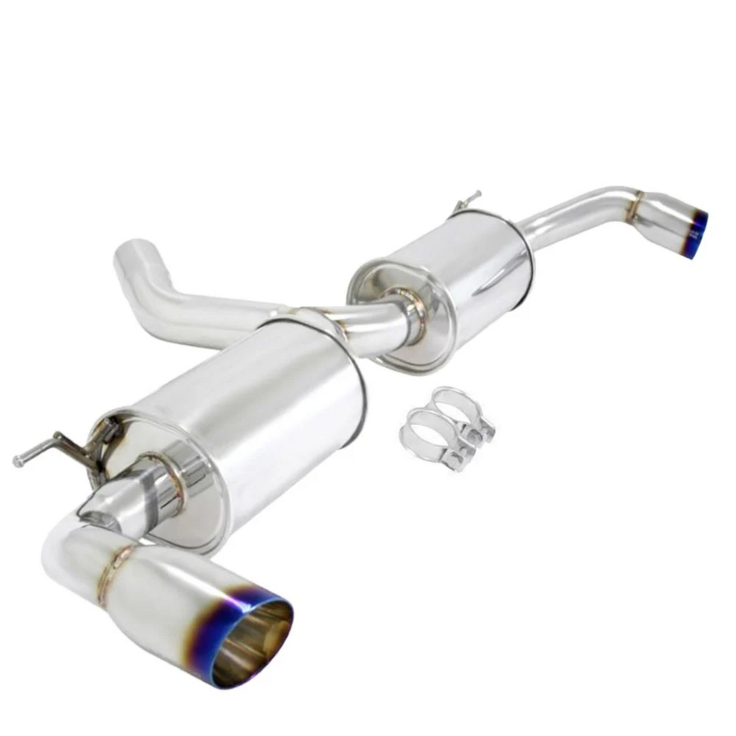 Megan Racing Supremo Axle Back Exhaust System 3.5" Burnt Rolled Tip for 2007-2013 BMW X5 L6 E70