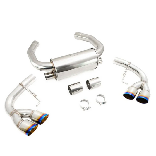 Megan Racing Supremo Stainless Axle Back Exhaust System+Quad Burnt Tip For 18+ BMW M5 F90