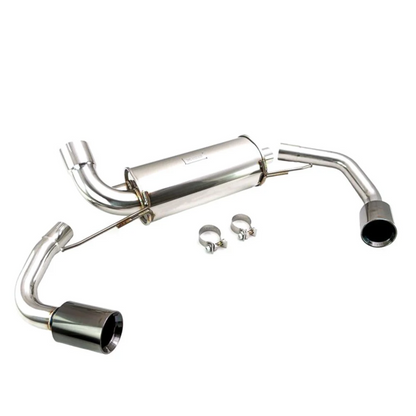 Megan Racing Supremo Axle Back Exhaust System Black Chrome Dual Tips For 19+ BMW 330i RWD 2.0L i4 Turbo (G20)