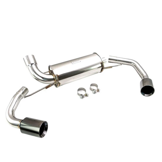 Megan Racing Supremo Axle Back Exhaust System Black Chrome Dual Tips For 19+ BMW 330i RWD 2.0L i4 Turbo (G20)