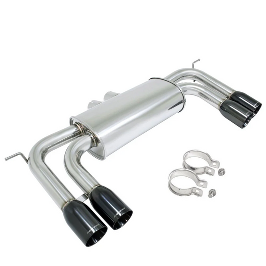 Megan Racing Supremo Axle Back Exhaust System Black Chrome Tip for 10-14 BMW X5M/X6M